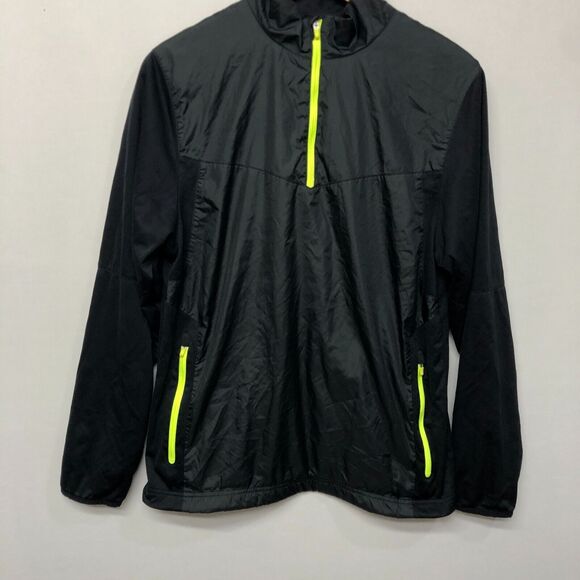 Nike Golf Men Pullover 1/4 Zip Windbreaker Jacket Size Small Black B323 -19 - Picture 12 of 16